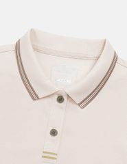 Áo polo ngắn tay nữ viền cổ