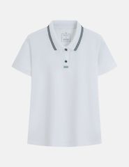 Áo polo ngắn tay nữ viền cổ