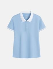 Áo polo nữ nẹp dưới vải phối
