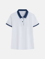 Áo polo nữ nẹp dưới vải phối