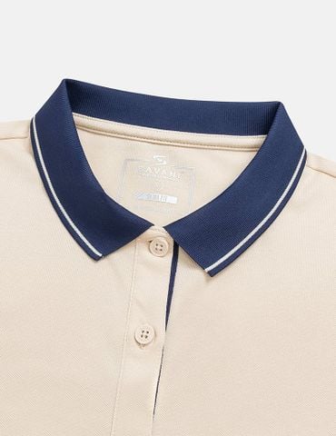 Áo polo nữ nẹp dưới vải phối