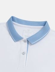 Áo polo nữ nẹp dưới vải phối