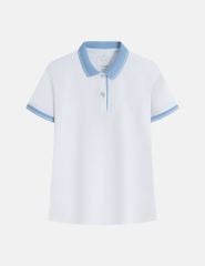 Áo polo nữ nẹp dưới vải phối