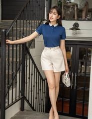 Áo polo ngắn tay nữ dáng ôm