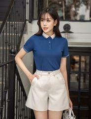 Áo polo ngắn tay nữ dáng ôm
