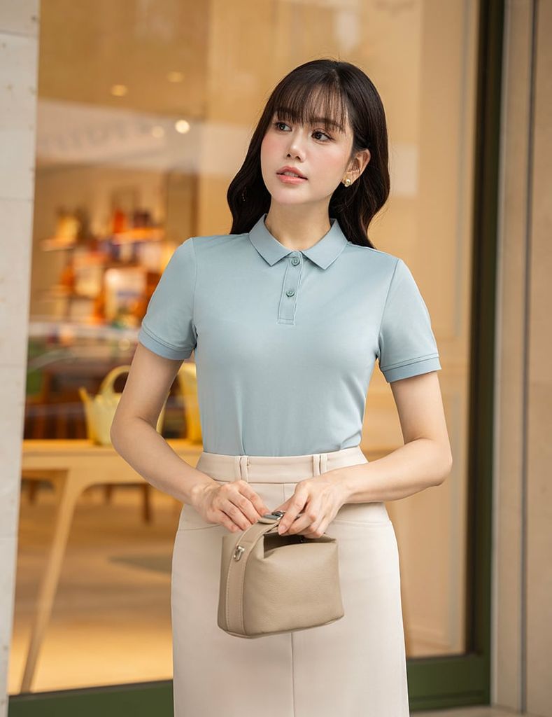 Áo polo ngắn tay nữ