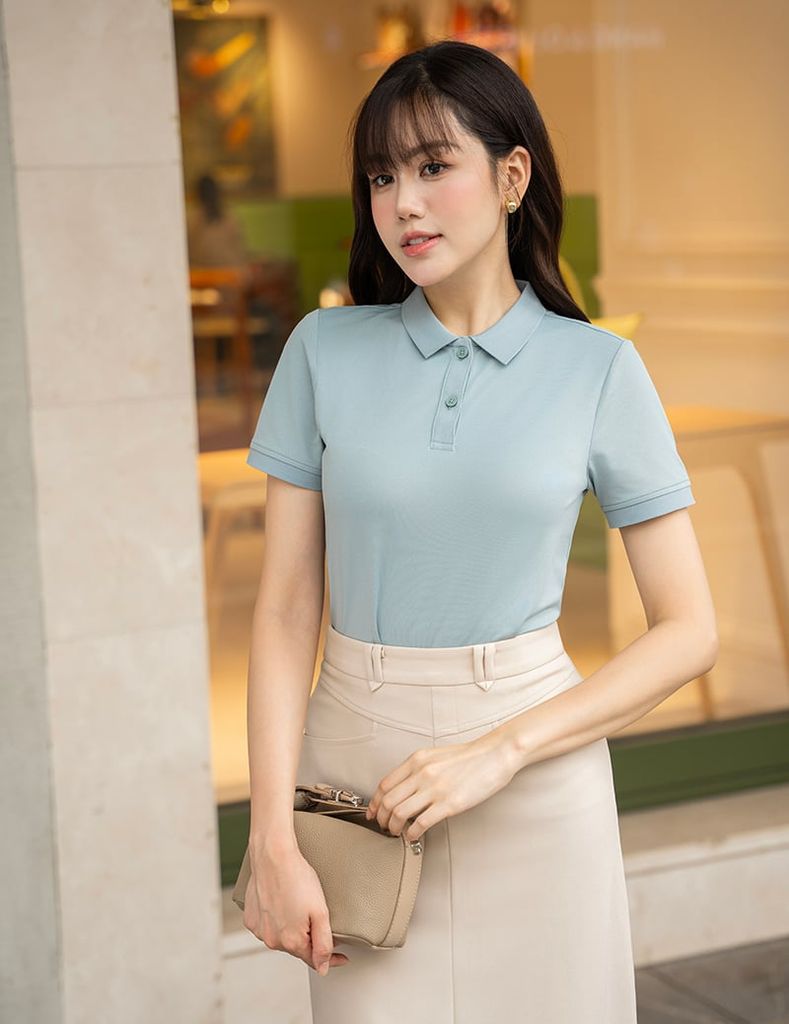 Áo polo ngắn tay nữ