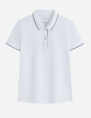 Áo polo ngắn tay nữ nẹp phối vải khác màu