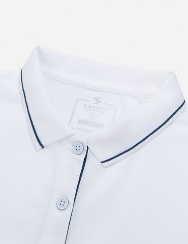 Áo polo ngắn tay nữ nẹp phối vải khác màu