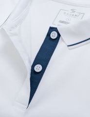 Áo polo ngắn tay nữ nẹp phối vải khác màu