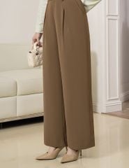 Quần âu nữ ống suông cạp kẹp lé