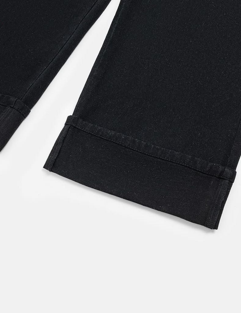 Quần jean nữ ông suông cuốn gấu