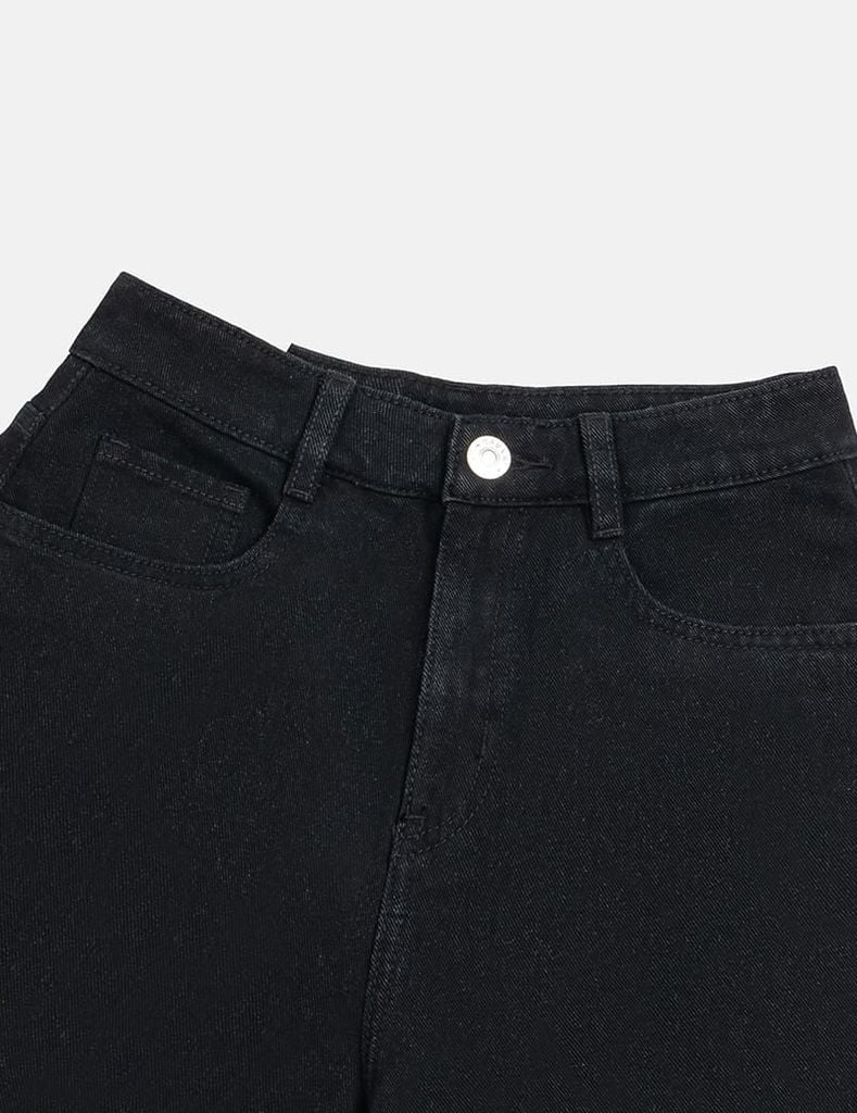 Quần jean nữ ông suông cuốn gấu