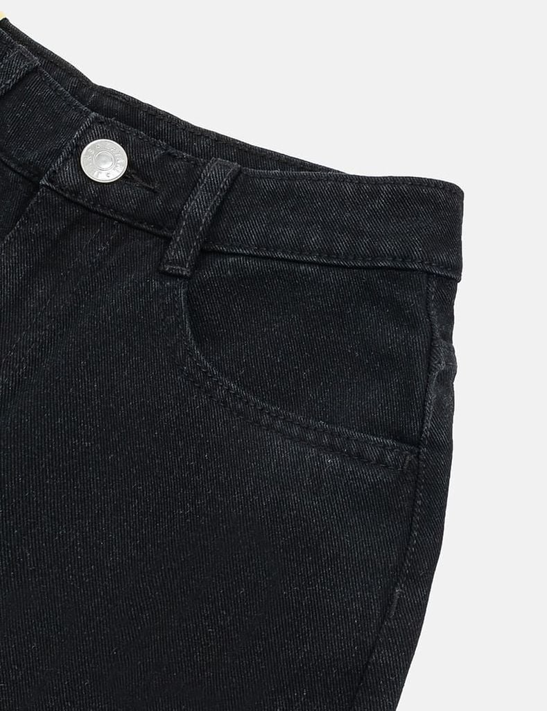 Quần jean nữ ông suông cuốn gấu