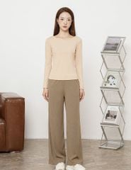 Quần nỉ nữ ống suông dáng rộng