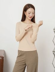 Quần nỉ nữ ống suông dáng rộng