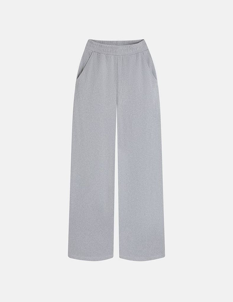 Quần nỉ nữ ống suông dáng rộng