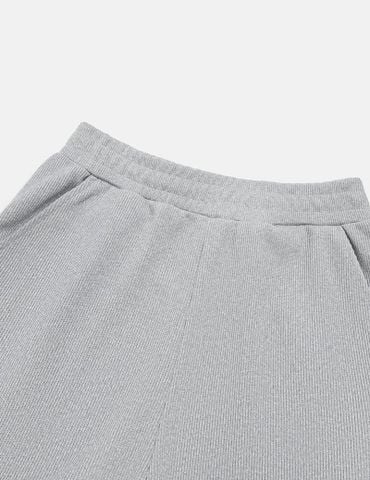 Quần nỉ nữ ống suông dáng rộng