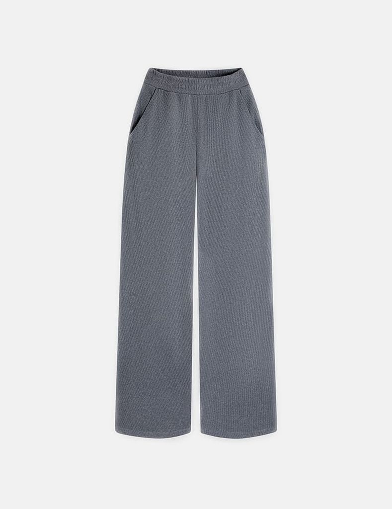 Quần nỉ nữ ống suông dáng rộng