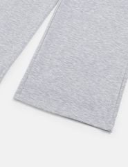 Quần nỉ nữ ống suông sườn gắn mác dệt