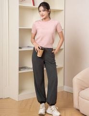 Quần nỉ nữ bo ống