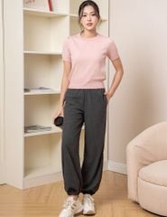 Quần nỉ nữ bo ống