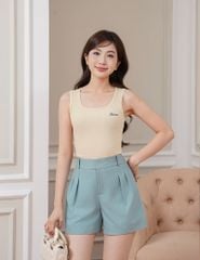Quần short âu nữ công sở cạp diễu chỉ