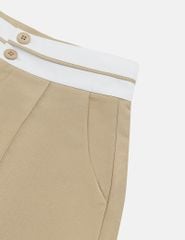 Quần short âu nữ cạp vải phối