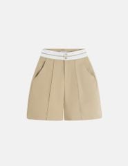 Quần short âu nữ cạp vải phối