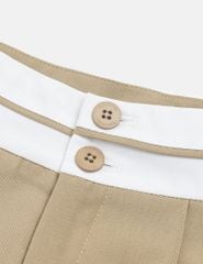 Quần short âu nữ cạp vải phối