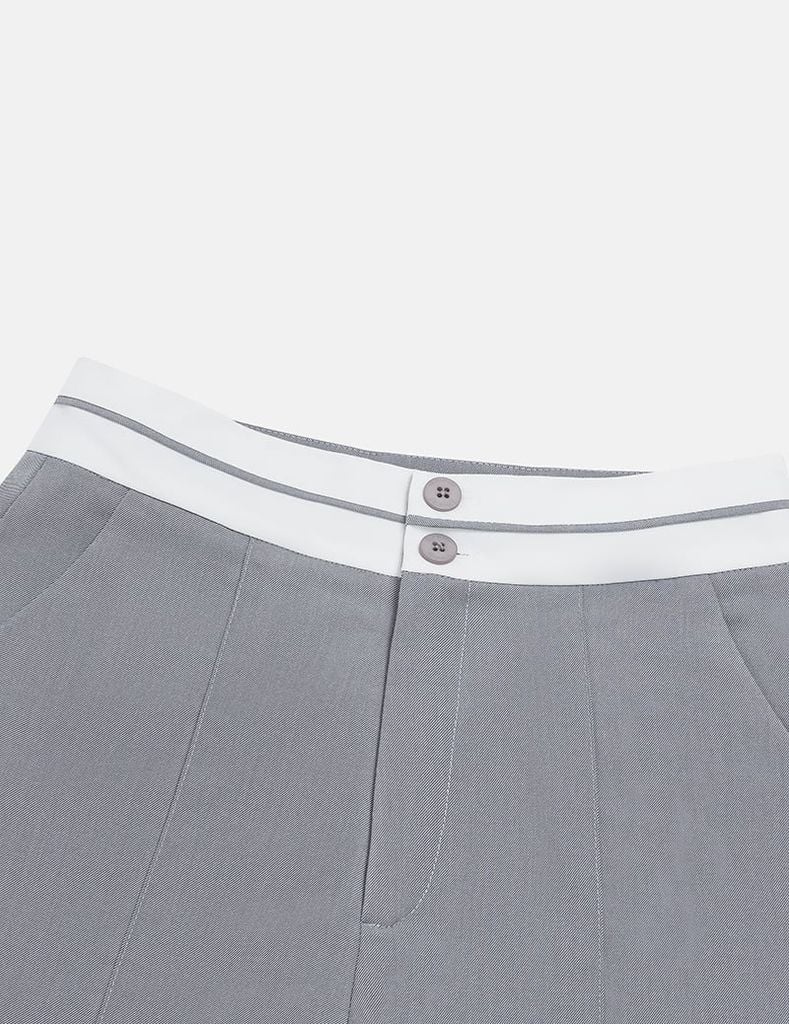Quần short âu nữ cạp vải phối