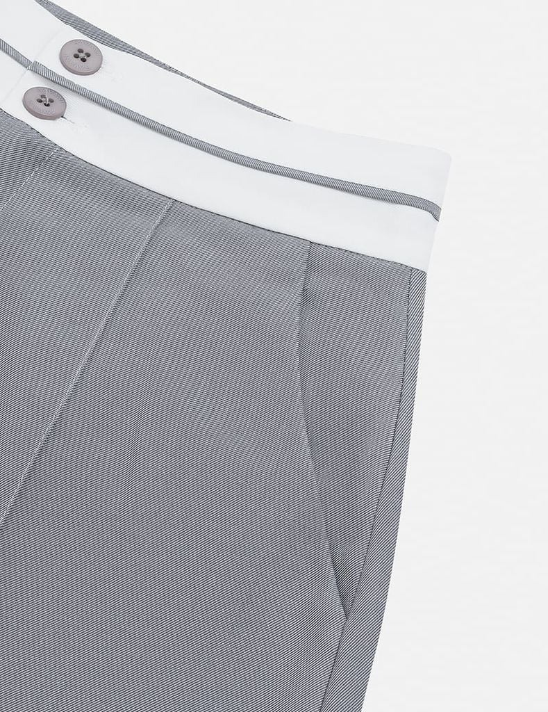 Quần short âu nữ cạp vải phối