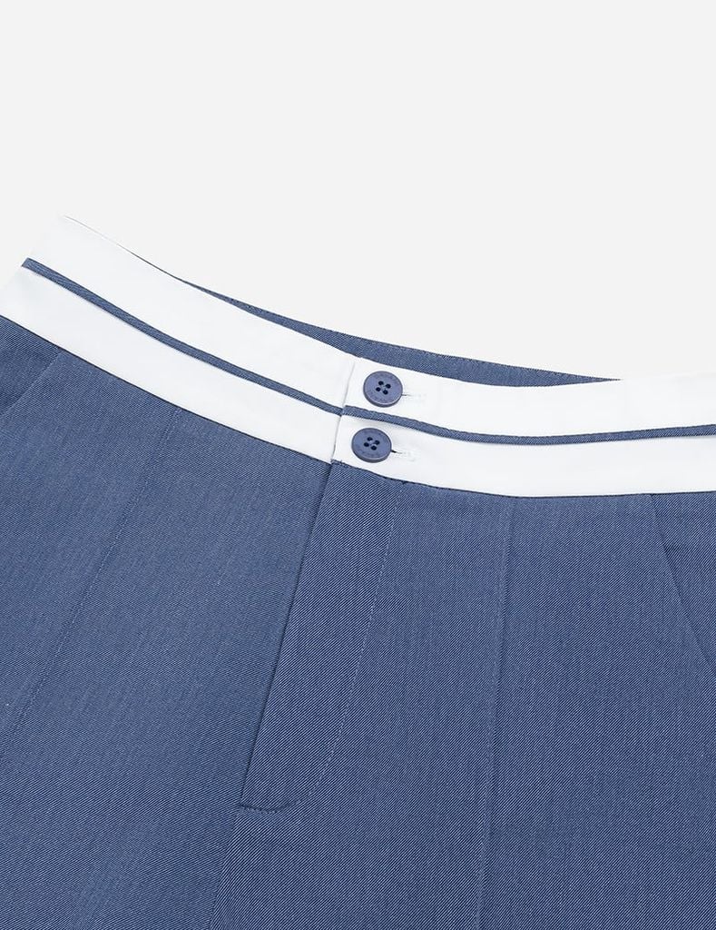 Quần short âu nữ cạp vải phối