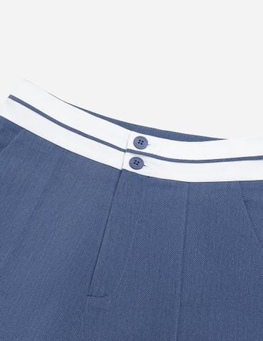 Quần short âu nữ cạp vải phối