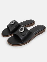 Dép  nữ mũi tròn gót bệt