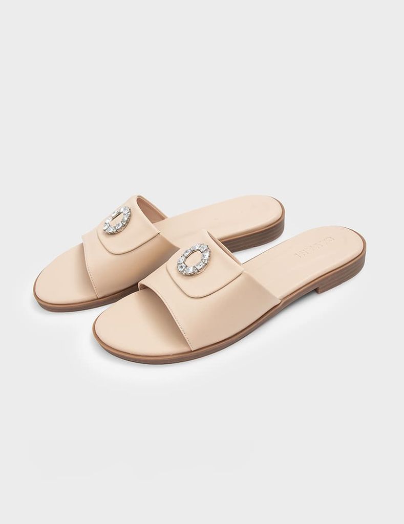 Dép  nữ mũi tròn gót bệt