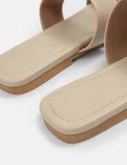 Dép nữ mũi vuông gót bệt