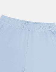 Quần short nữ dệt kim gấu xẻ sườn in trên gấu