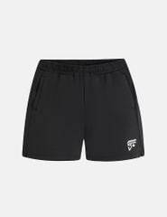 Quần short nữ dệt kim gấu xẻ sườn in trên gấu