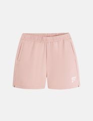 Quần short nữ dệt kim gấu xẻ sườn in trên gấu
