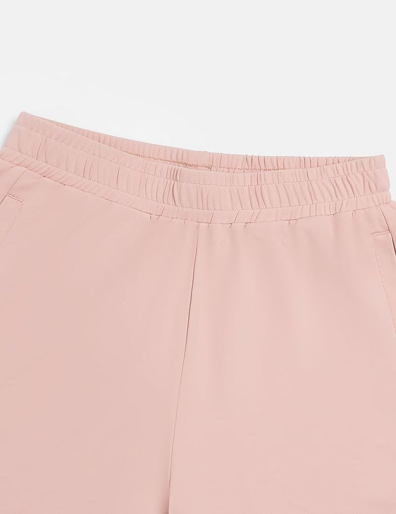 Quần short nữ dệt kim gấu xẻ sườn in trên gấu