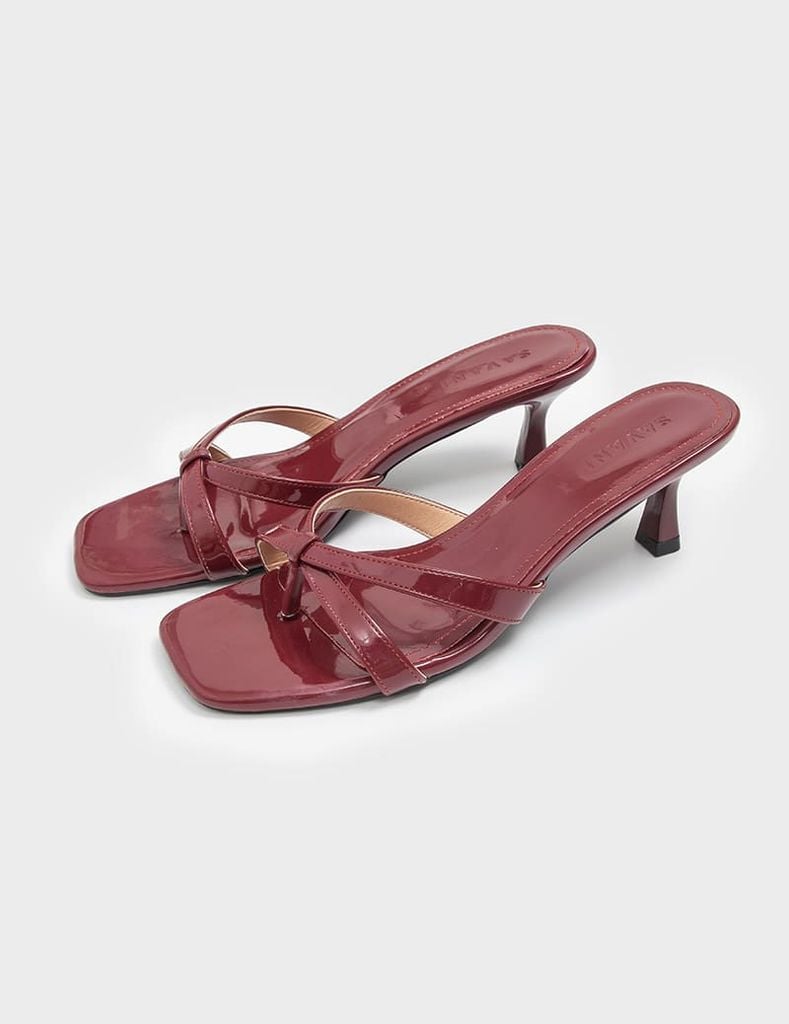 Dép sandal 5 phân mũi vuông gót nhọn