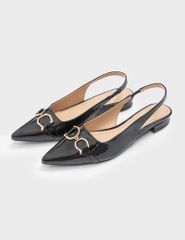 Giày búp bê mũi nhọn cut out cách điệu