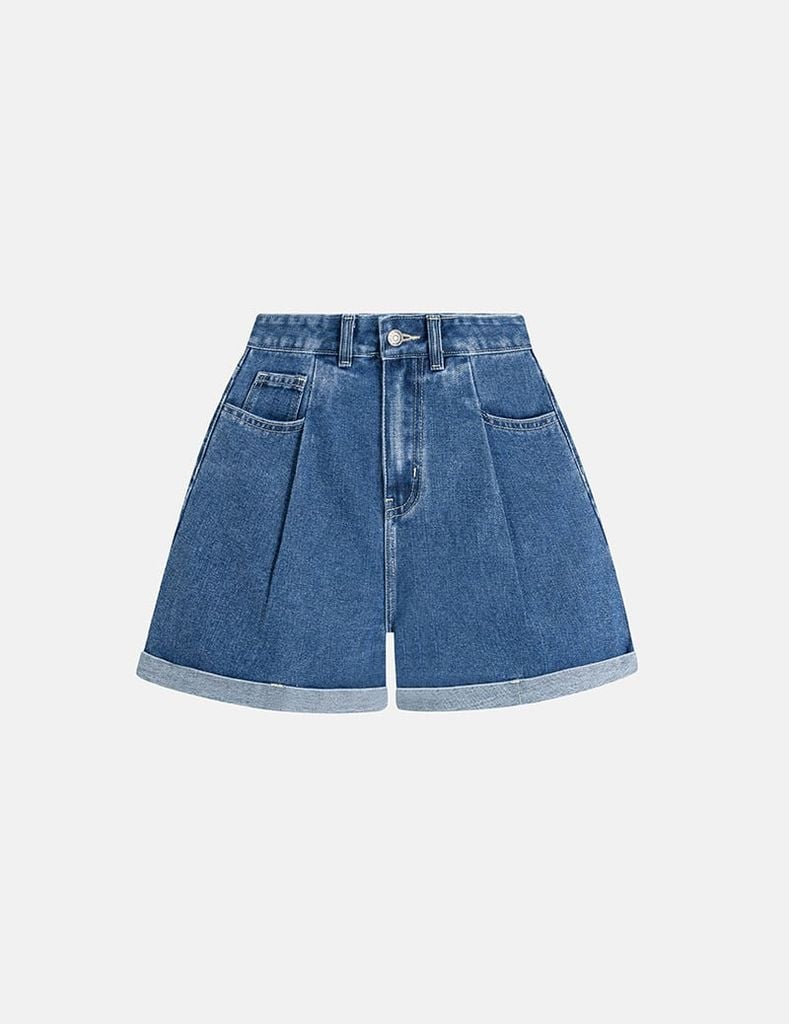 Quần short jean nữ ly bung