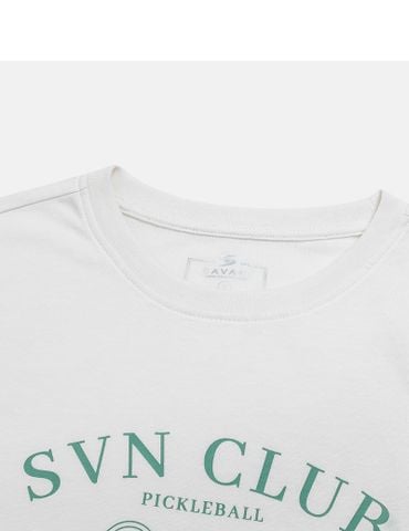 Áo thun nữ ngắn tay cổ tròn hình in trước ngực