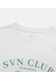 Áo thun nữ ngắn tay cổ tròn hình in trước ngực