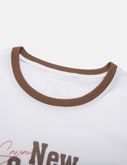 Áo thun ngắn tay cổ tròn nam hình in trước ngực