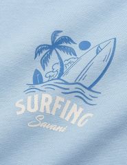 Áo thun ngắn tay cổ tròn nữ hình in trước ngực dáng suông rộng