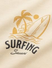 Áo thun ngắn tay cổ tròn nữ hình in trước ngực dáng suông rộng