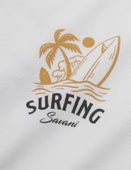 Áo thun ngắn tay cổ tròn nữ hình in trước ngực dáng suông rộng